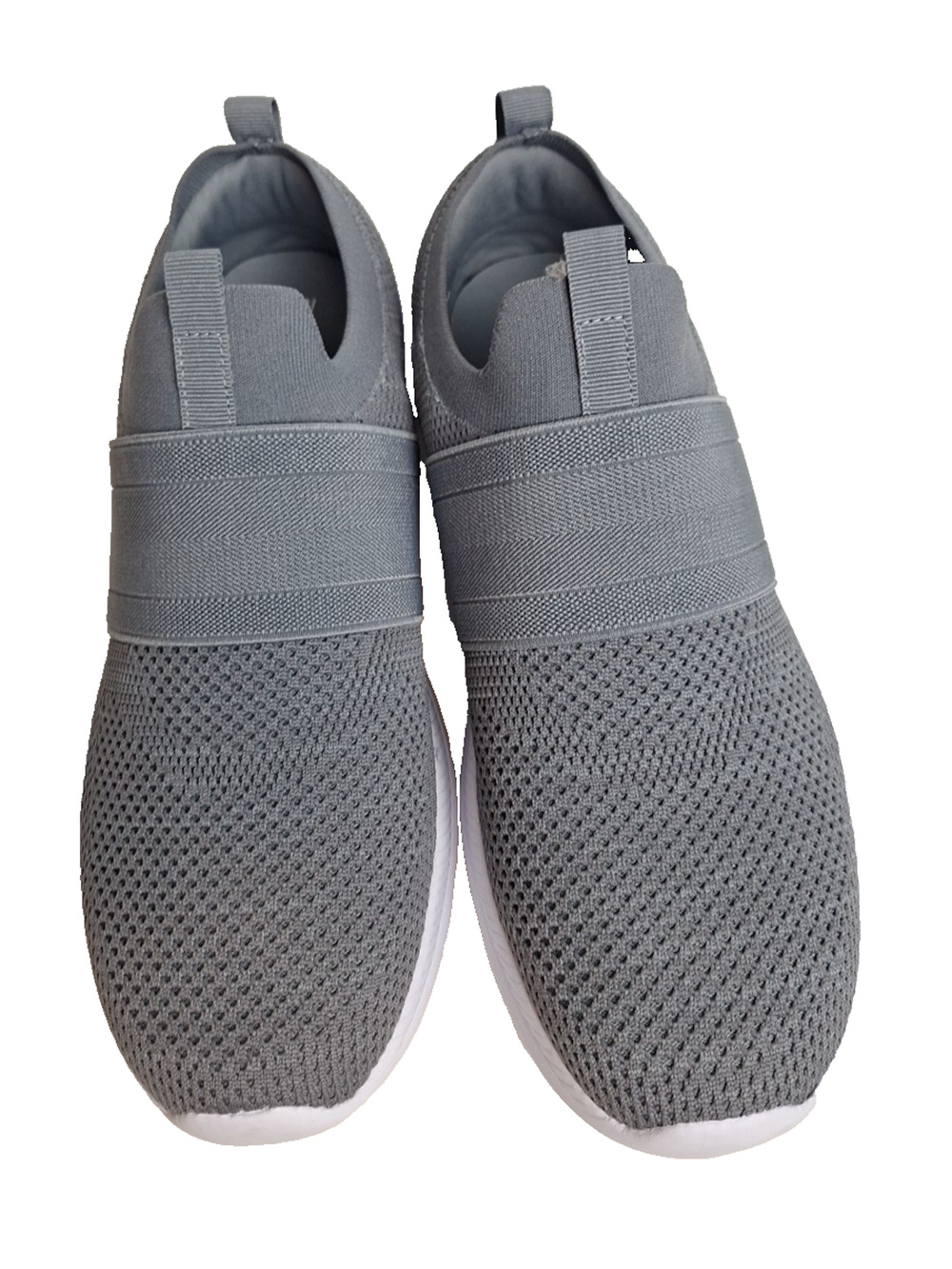 NWT Mens Athletic Works Memory Foam Grey Sneakers Size 12 Wide